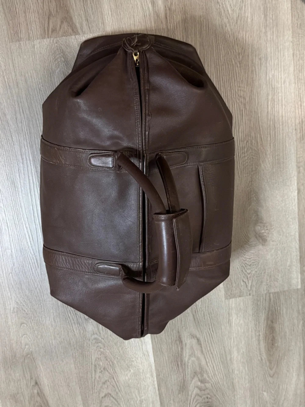 Coach Men's Brown Leather Duffel Bag - Picture 1 of 16